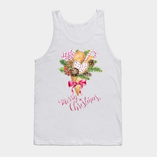 Watercolor Christmas bouquet Tank Top